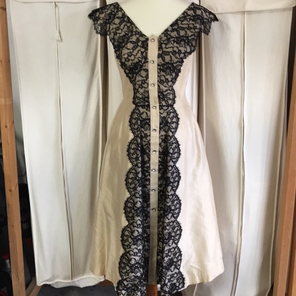 Miss Cane Dresses Miss Cane New York Vintage Gold Fabric Dress Poshmark